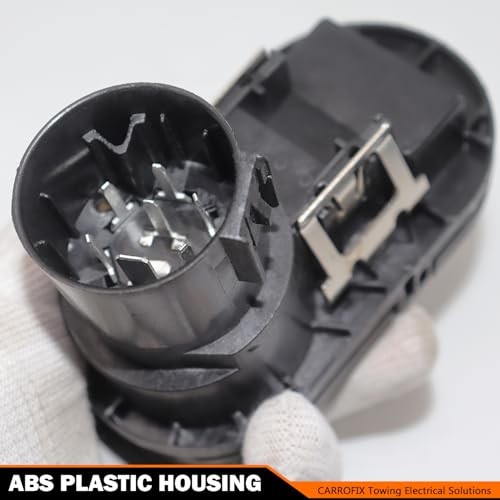 Multi-Tow 7 Pole & 4-Way Flat Trailer Connector Socket with Mounting Bracket,