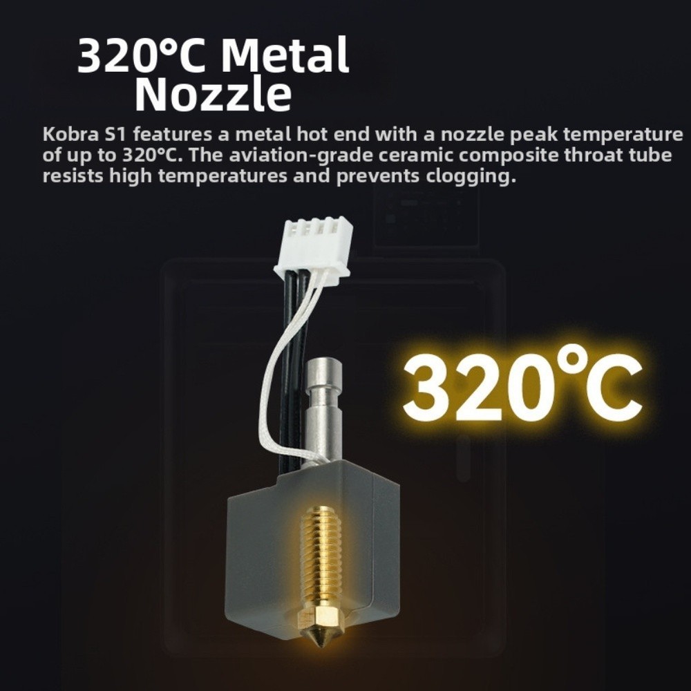 S1C Hot End Kit Brass Nozzle Compatible with For 3D For Printer Accessories