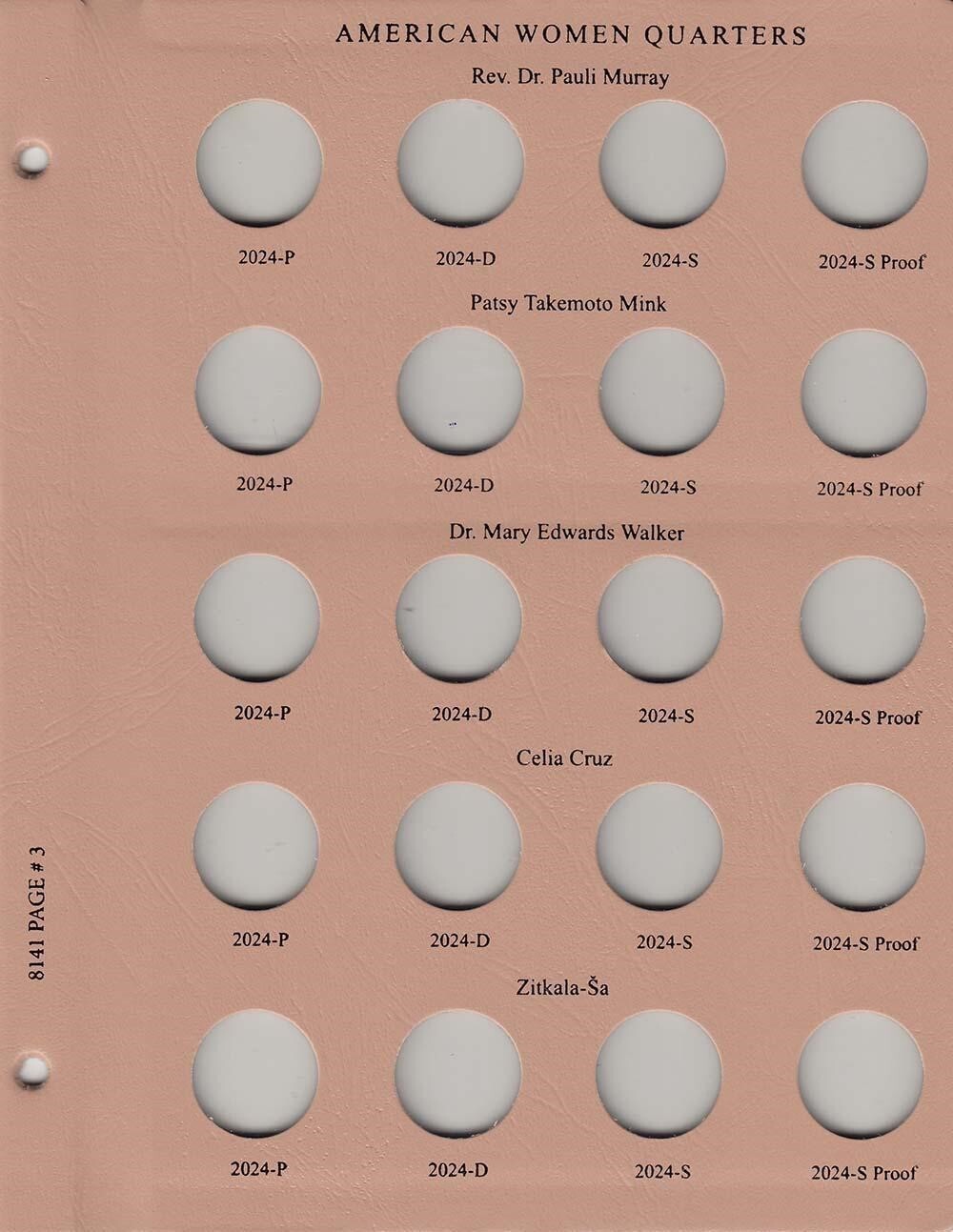 Dansco Album American Women Quarters 8141 PDSS 2022-2025 w Proof Safe Storage