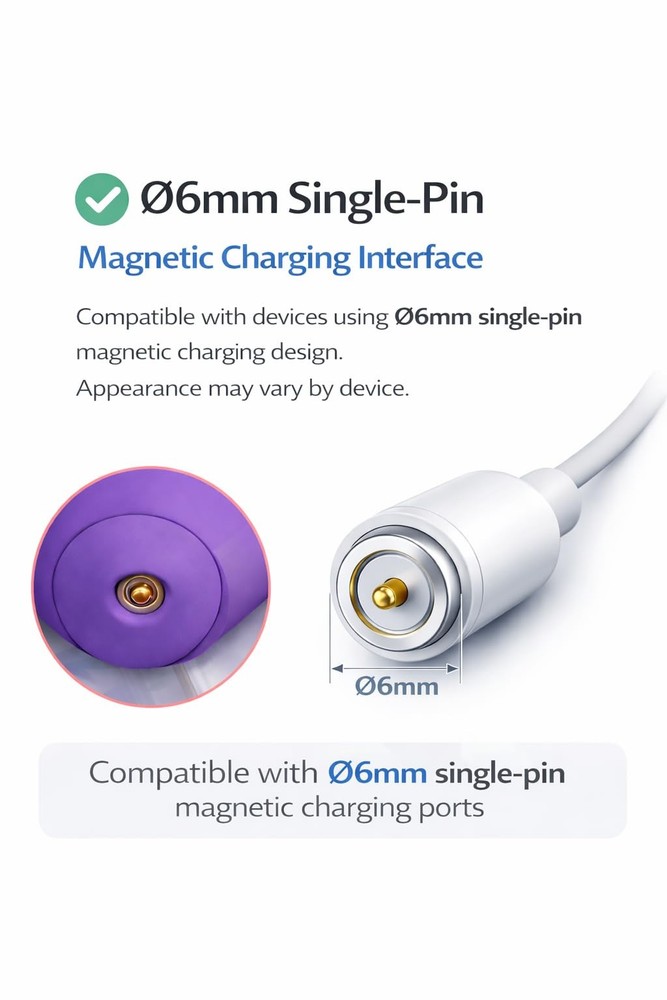 Mailink 2Pack Magnetic Charging Cable Replacement for Plus One 2.7 feet