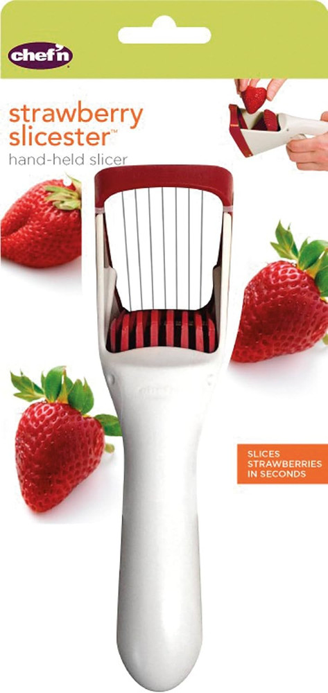 Hand-Held Slicer Strawberry Slicester, Cherry/Meringue