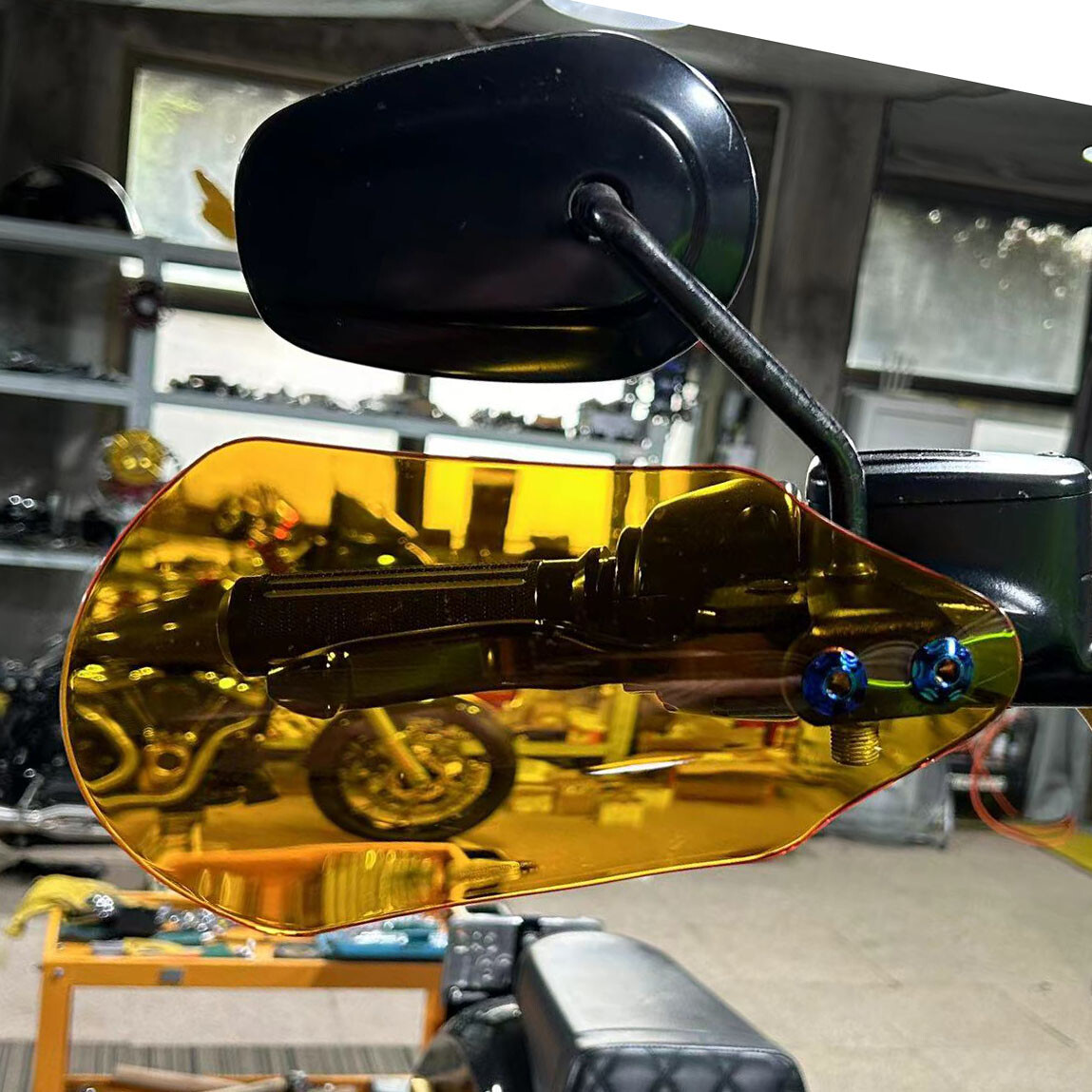 PMMA Orange Acrylic Hand Grips Guard Handguards For Harley Touring Softail Dyna