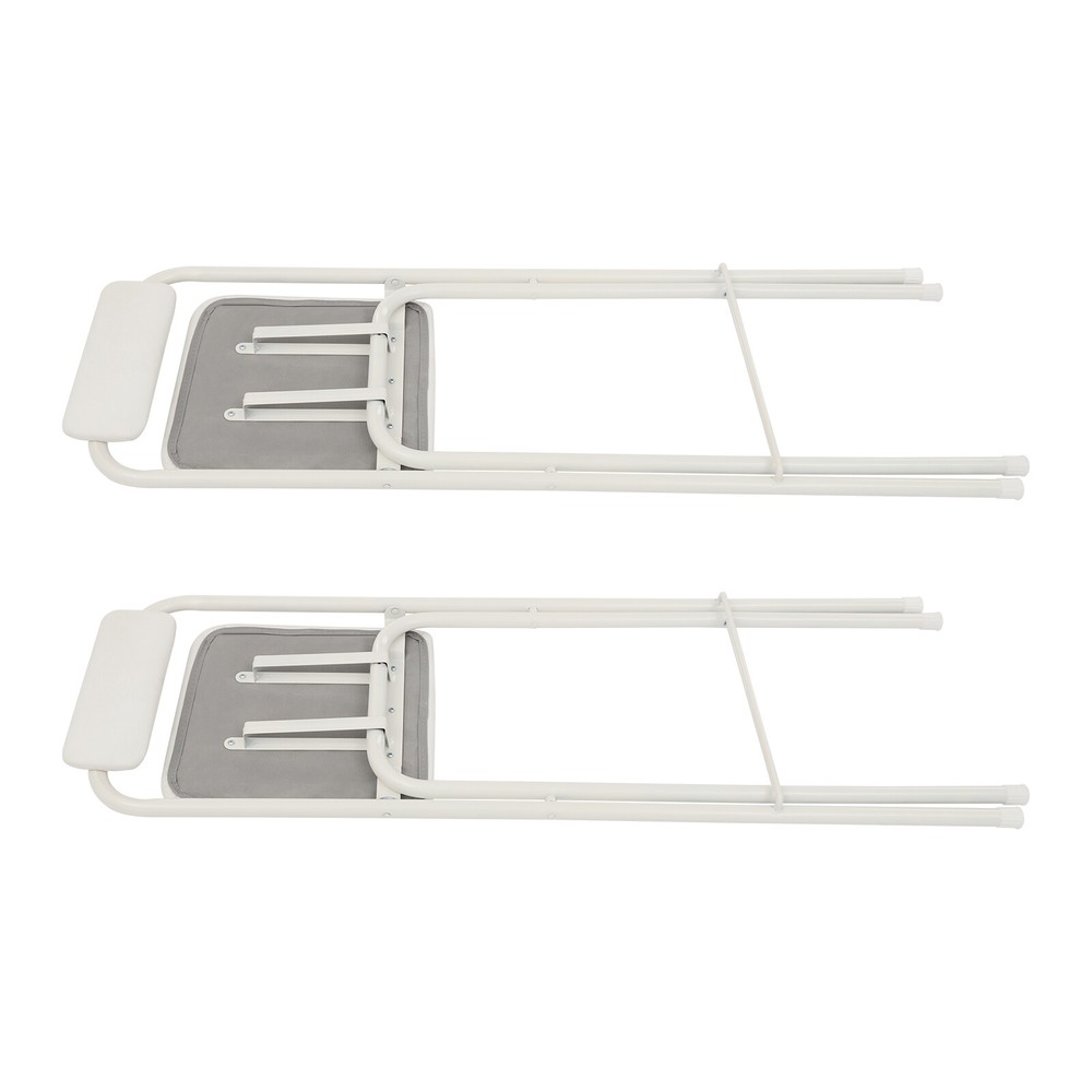 2PCS Modern Folding Bar Chairs, Space-Saving Design, Comfortable Seating White