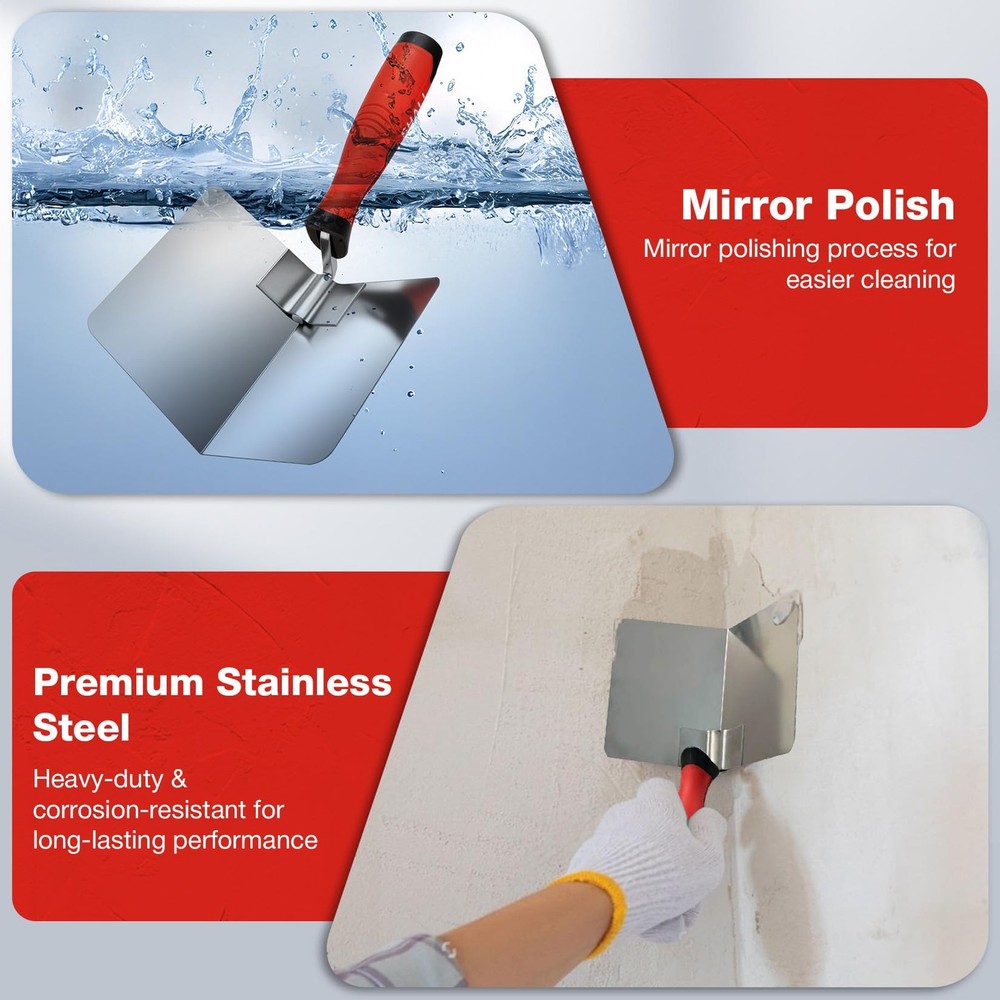 2-Piece Drywall Corner Tool Set, 5 Outside Corner Knife 3-1/2 Inside Corner ...