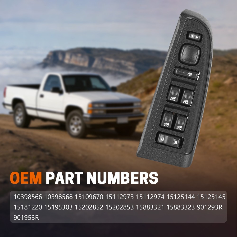 15883323 Front Driver Side Master Power Window Switch For GMC Sierra 2003-2007