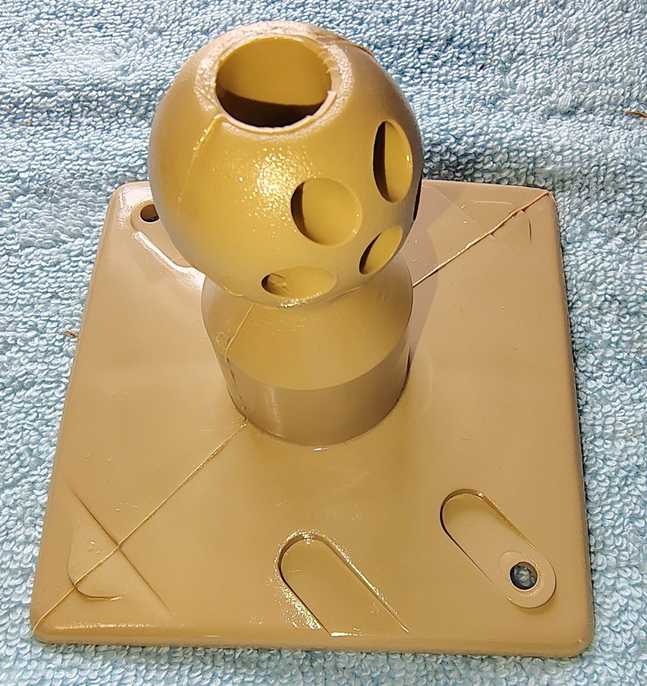 Valcom Loud Paging Horn Speaker Original Beige Plastic Mount w/ Beam Clamp, Knob