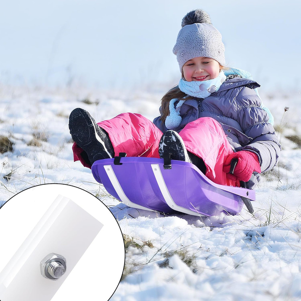 6 Pcs Sledding Runner Kit with Nuts and Screws, 47'' × 0.9'' Sled Runner Strips,