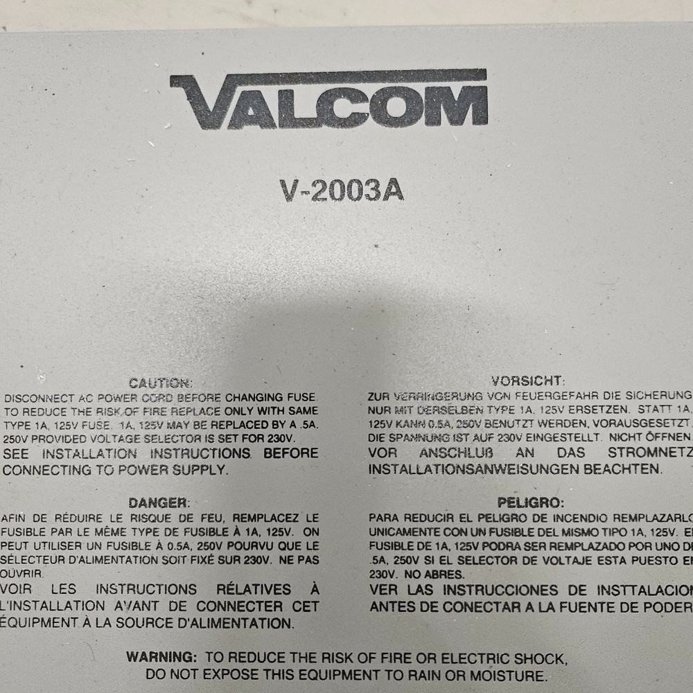 Valcom V-2001A 1-Zone One-Way Page Control Unit (Includes Amphenol Pigtail)