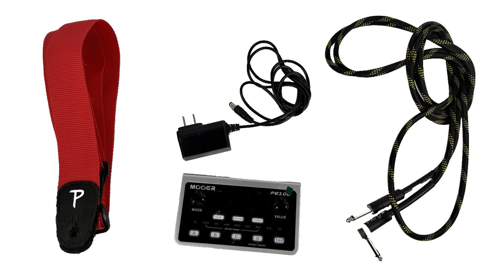 Mooer PE100 Guitar Multi Effects Processor Pedal Digital W/ Adapter Strap Cable