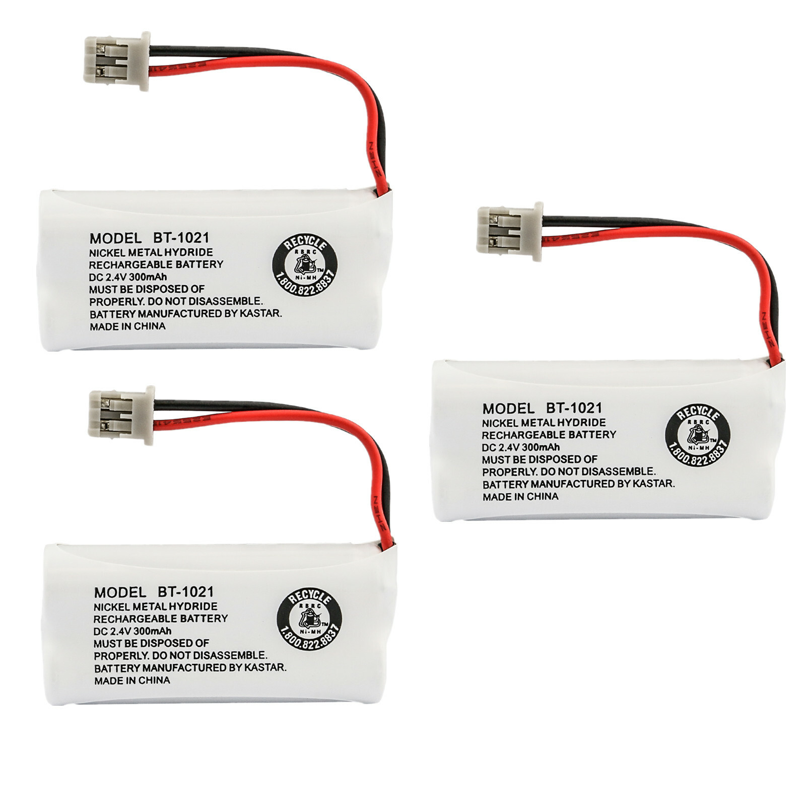 Kastar Battery (3-Pack) for Uniden BT-1021 BT1021 BBTG0798001 Cordless Handset