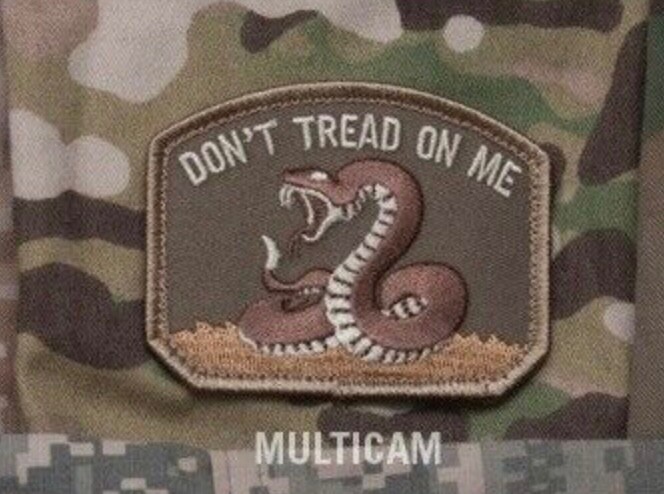 Milspec Monkey MSM Morale Patch Nylon - Don't Tread On Me -MULTICAM / Arid - NEW