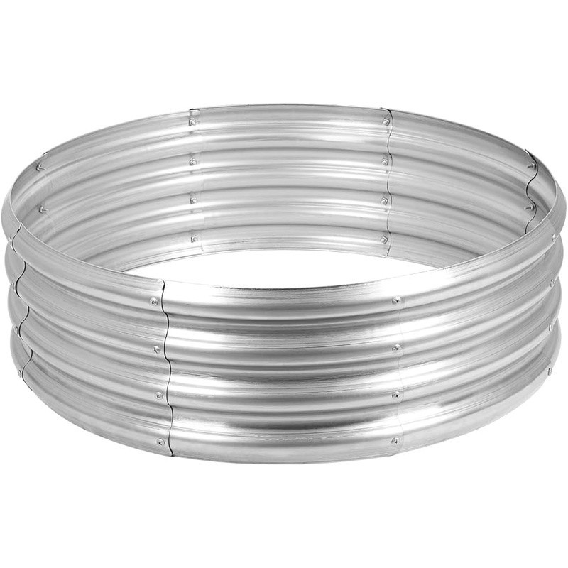 Galvanized Steel Fire Pit Ring 36 Inch Easy Assembly Outdoor Campfire Use