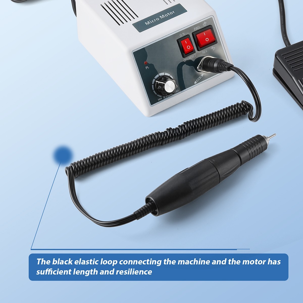 Dental Electric Micromotor Nail Drill 35K RPM Motor Polishing Carving Handpiece