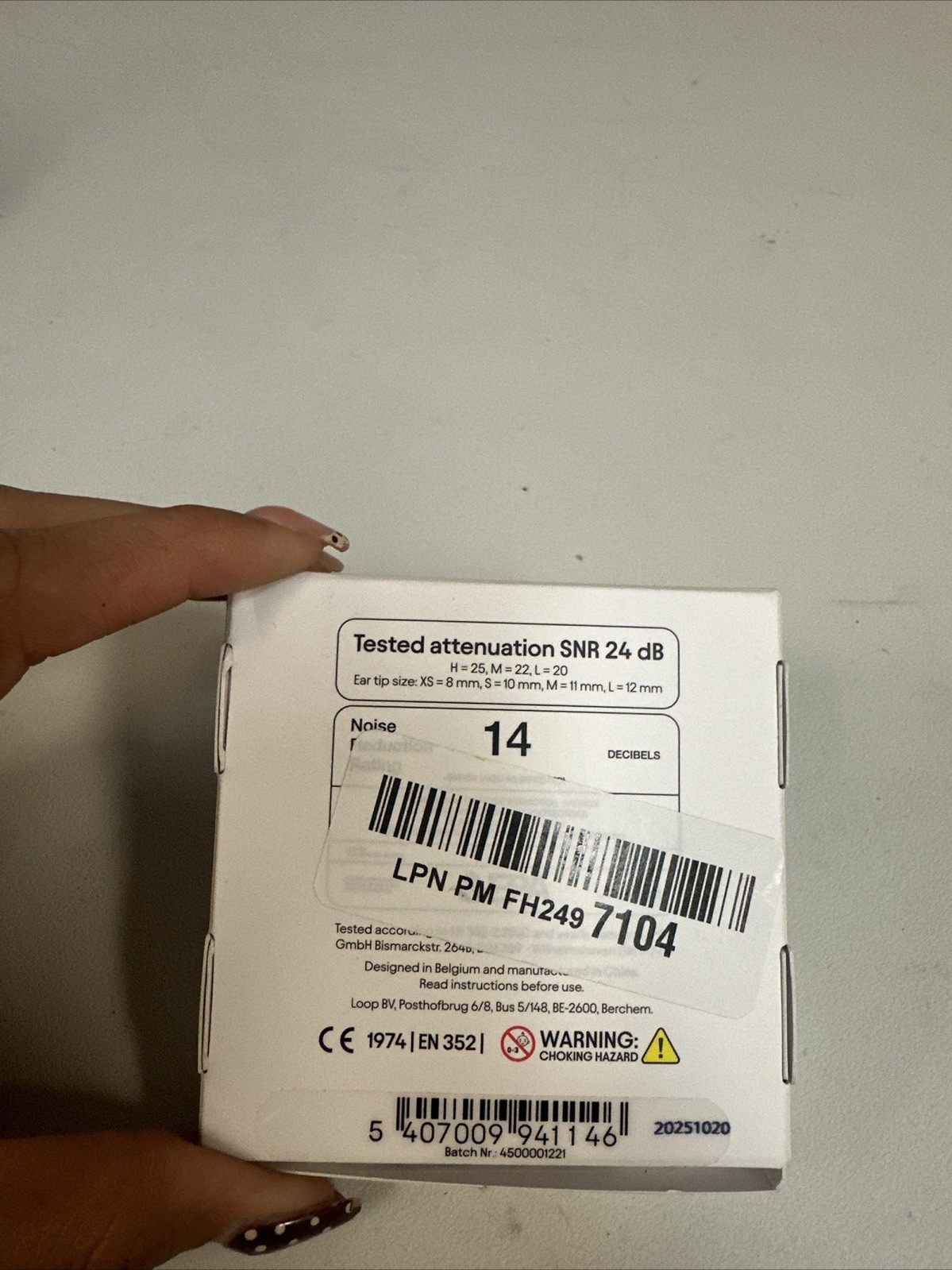 Loop Quiet 2 Noise Reduction Earplugs 14/21 Black New Open Box