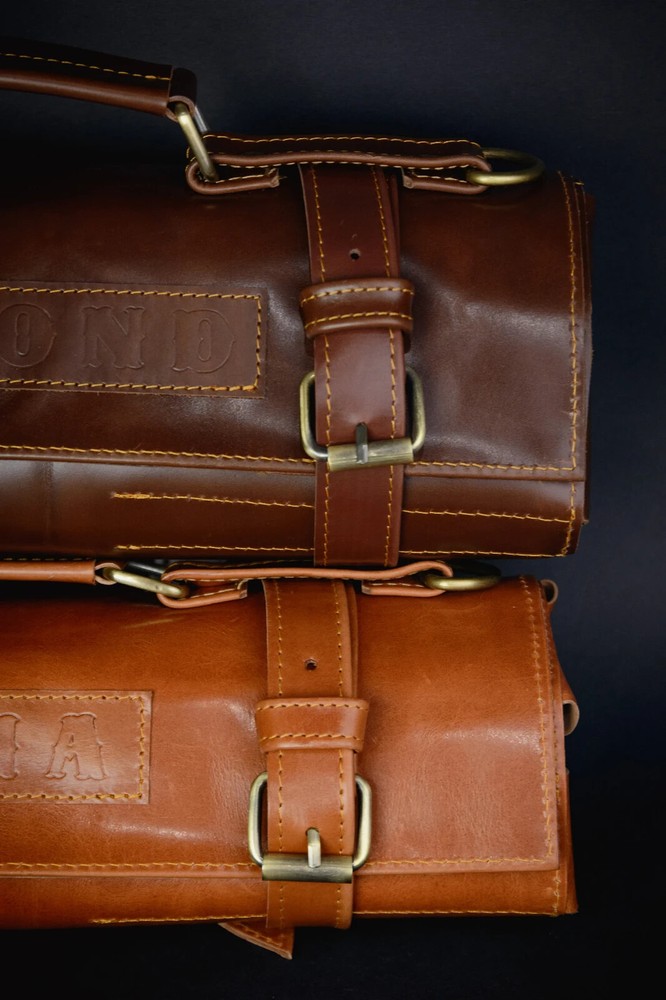 Leather knives roll High Quality, Chef knife roll, Custom knife case roll