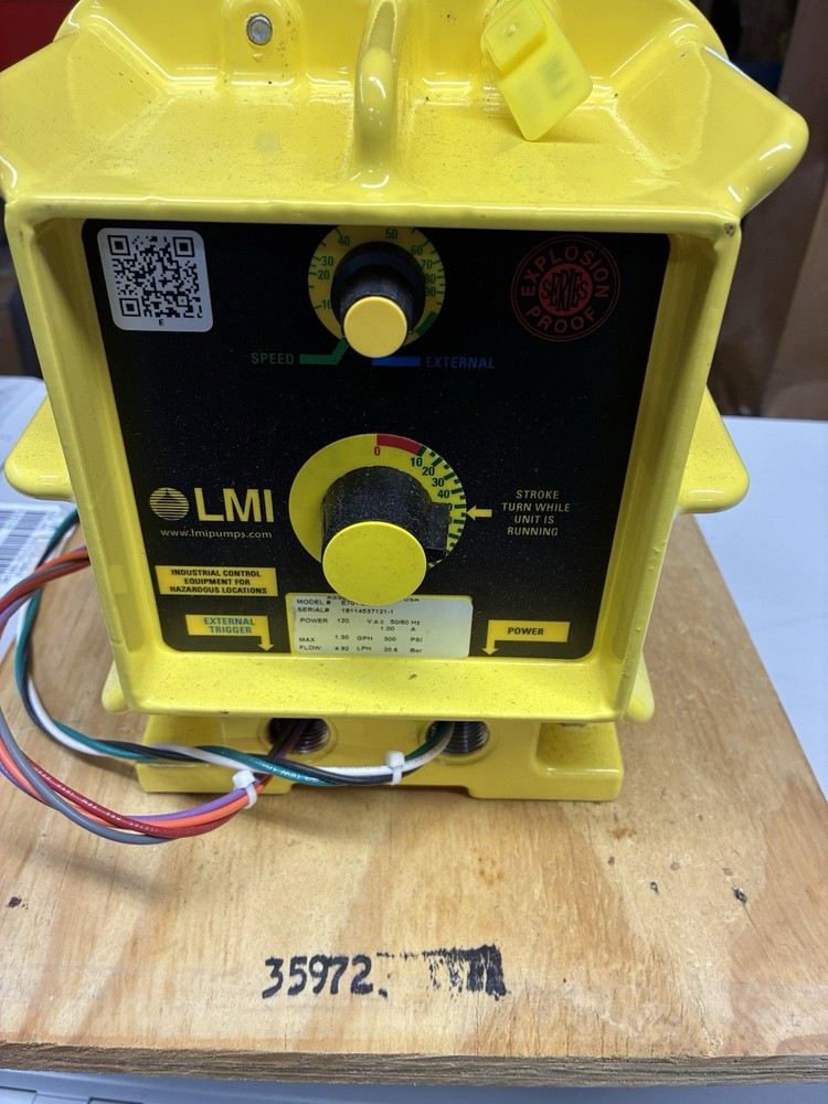 LMI Milton Roy E701-297 Explosion Proof Metering Dosing Pump 316SS Head