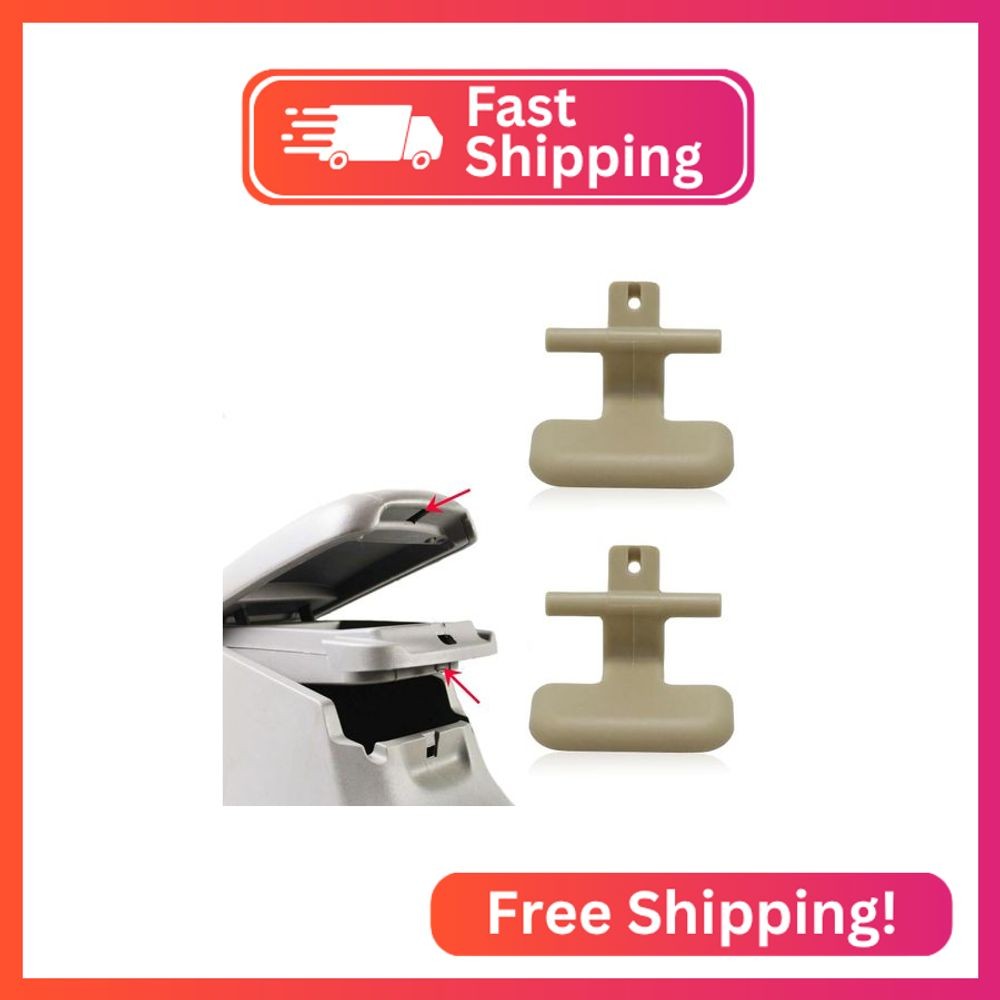 FUSCH Beige Upper Lower Armrest Center Console Armrest Latch Clip Compatible wit
