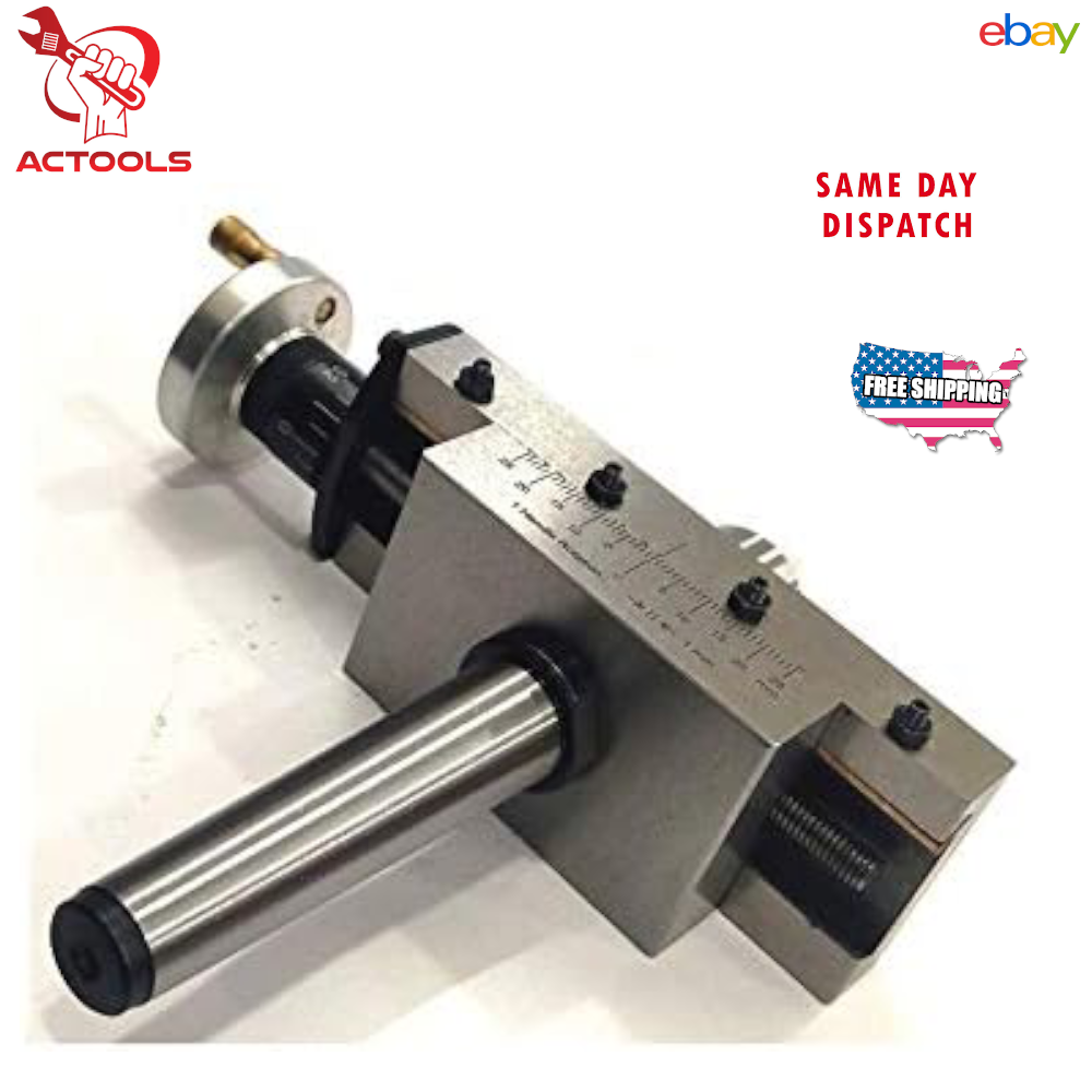 Lathe Taper Turning Attachment Cross Slide MT2 Shank With Revolving Live Center