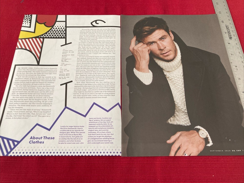 Actor Chris Hemsworth 12-page 2018 Print Article