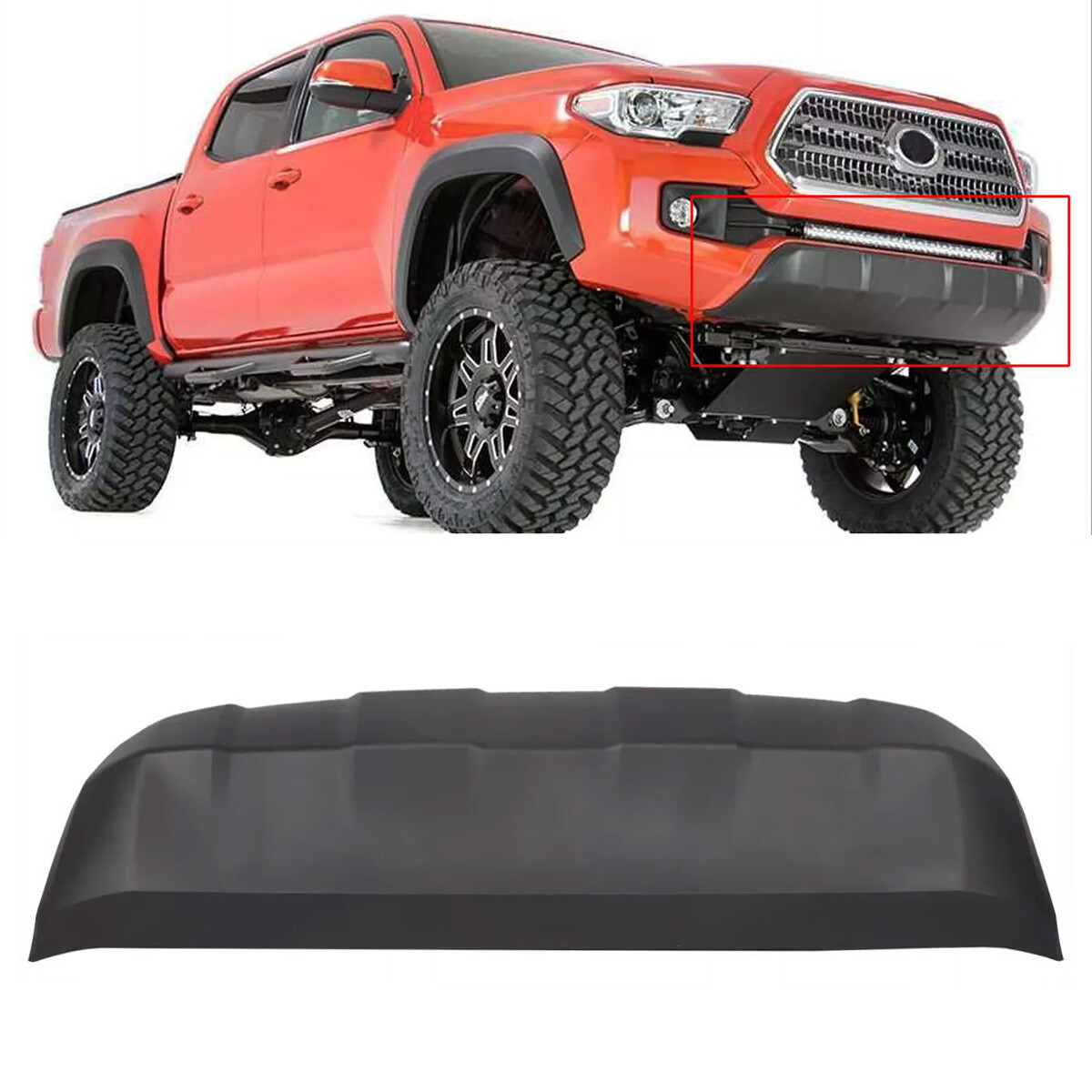 FOR Toyota Tacoma 2016-2023 Black Front Bumper Lower Valance Panel Skid Plate