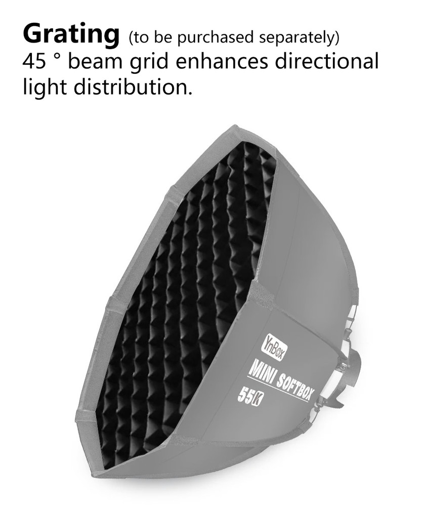 YONGNUO 55K 55cm Bowens Mount Softbox Diffuser for YNLUX100 Led Light Soft box