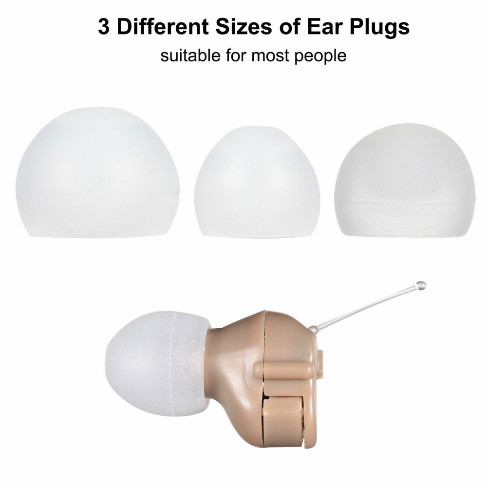 1 Pair Small Invisible Hearing Mini Sound Amplifier Enhancer Adjustable Tone US