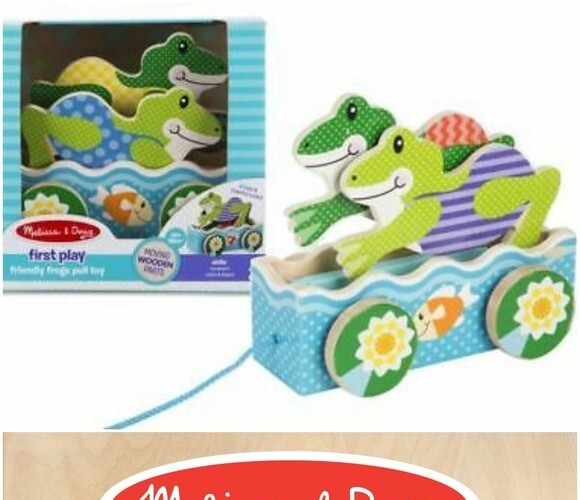 MELISSA & Doug First Play ‘Friendly Frog Pull Toy’ #3156 Sealed