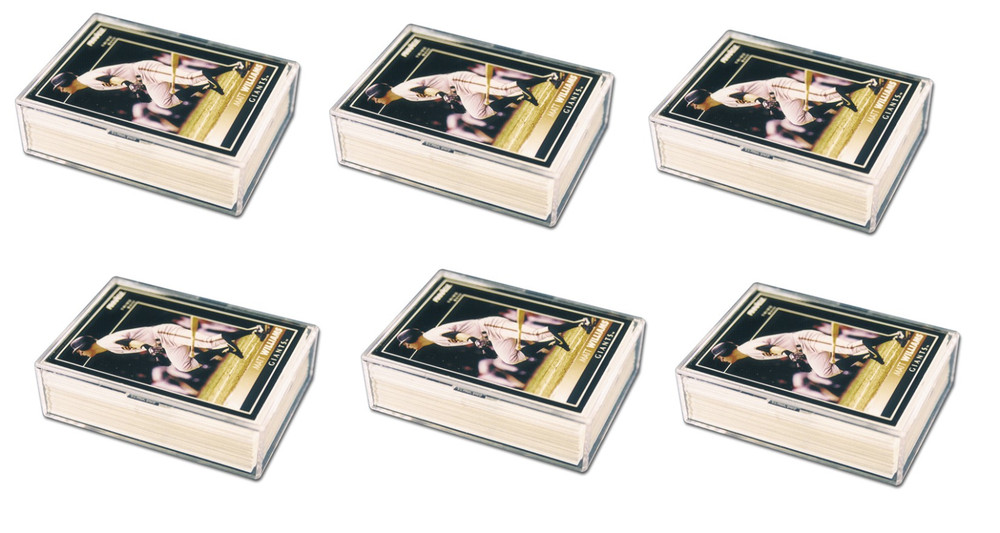 (6 Boxes) Pro-Mold Plastic Card Storage Box (50 Count Size) SNAP LOCK LID PC50