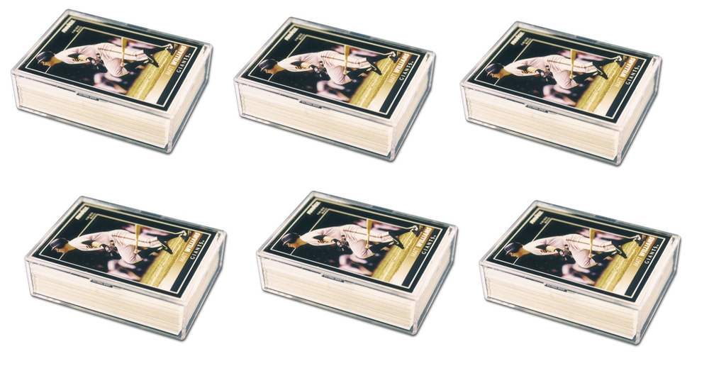 (6 Boxes) Pro-Mold Plastic Card Storage Box (50 Count Size) SNAP LOCK LID PC50