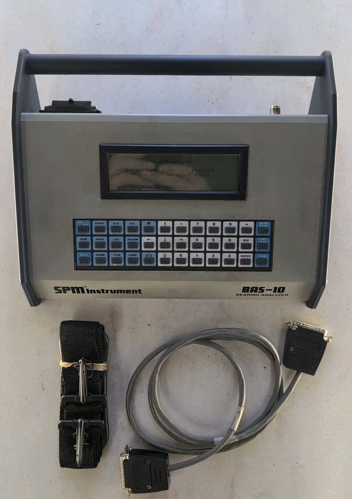 SPM Instrument BAS-10 Bearing Analyzer w/ Printer Cord & Strap JS$