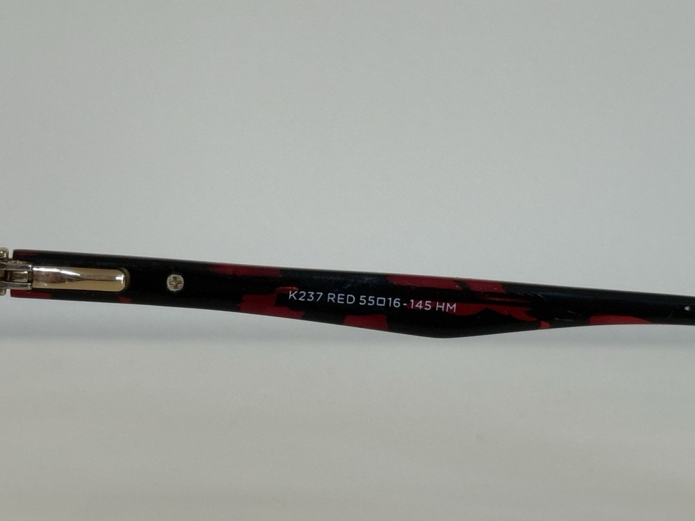 Kay Unger K237 Rectangle Red Eyeglasses Frame Only 55-16-145