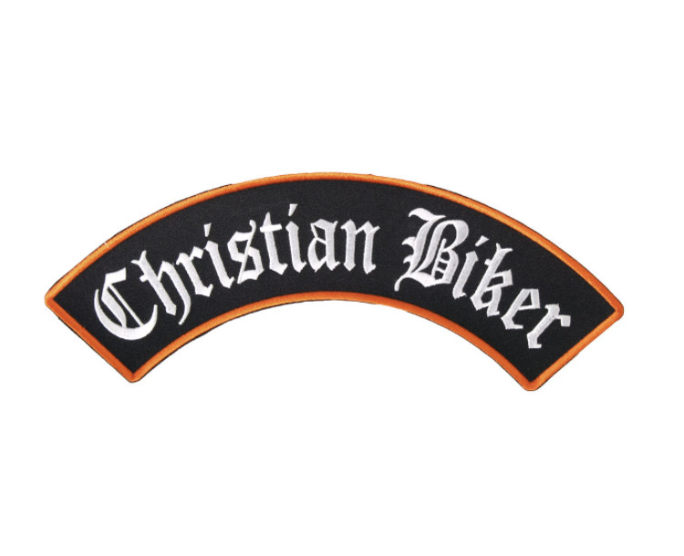 10" CHRISTIAN BIKER EMBROIDERED PATCH