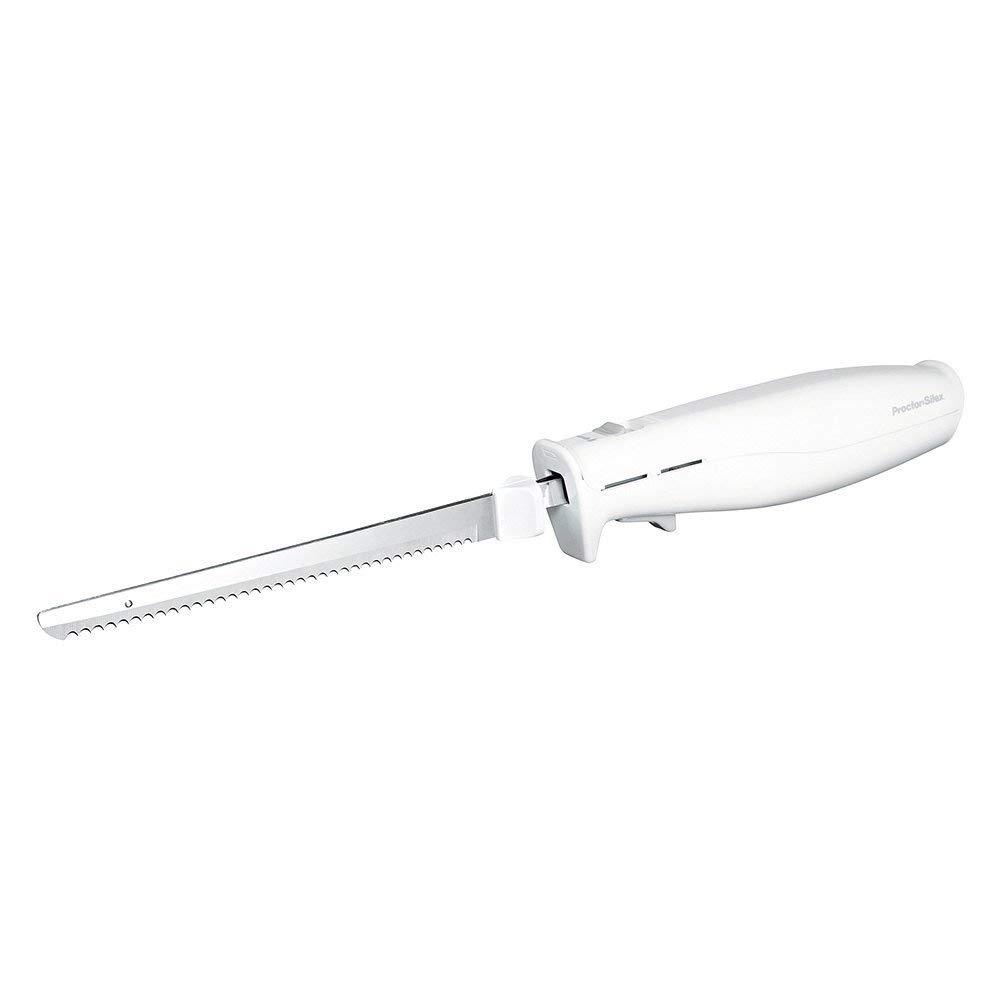 Proctor Silex - Durable / Sharp Electric Carving Knife - White
