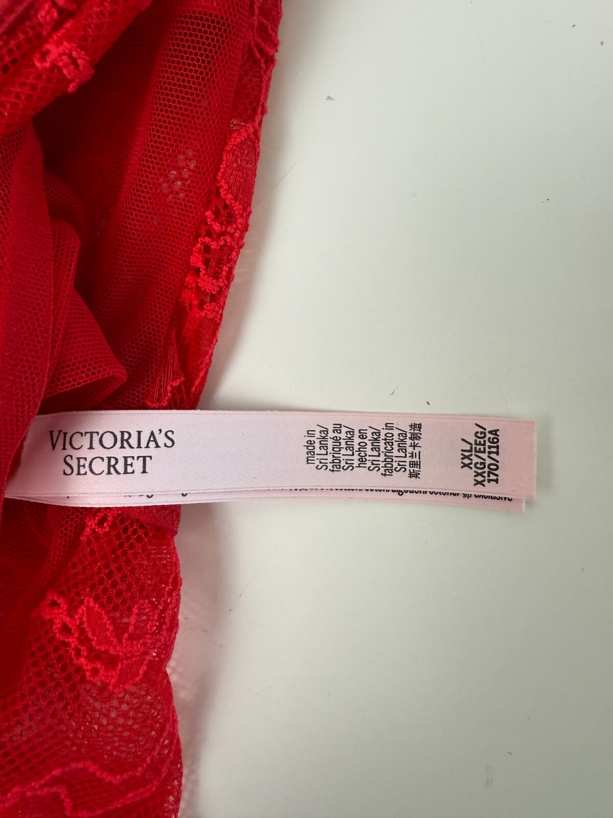 Victoria's Secret One Piece Boned Lace Teddy Bodysuit w/ Cherry Red XXL NWT