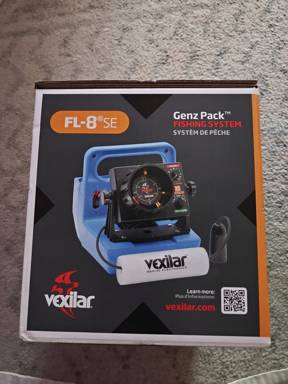 NEW Vexilar GP0819 FL-8SE Genz Pack w/19-Degree Ice-Ducer fishing Flasher Sonar