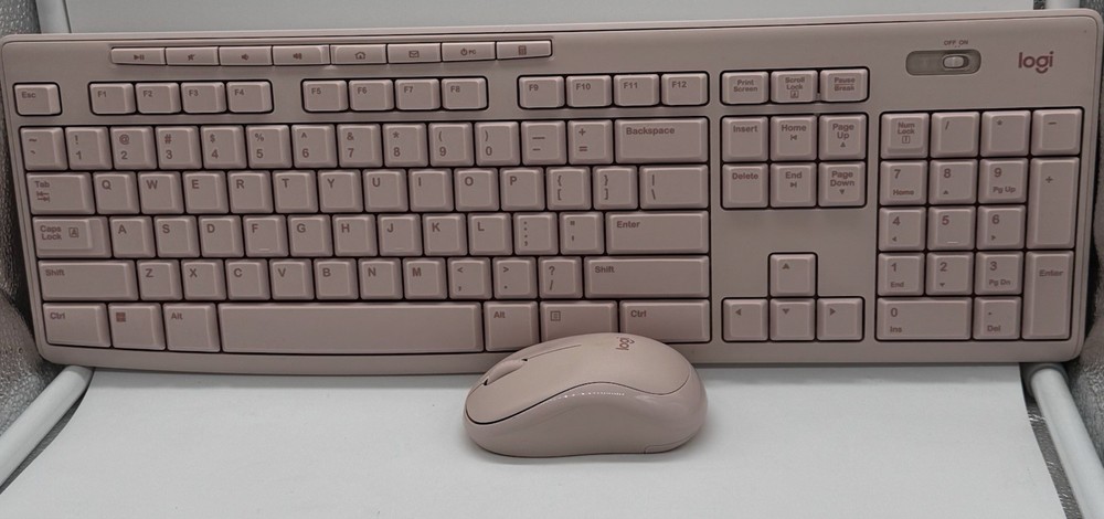 Logitech MK270 Wireless Keyboard and Mouse Combo - Pink NO DONGLE