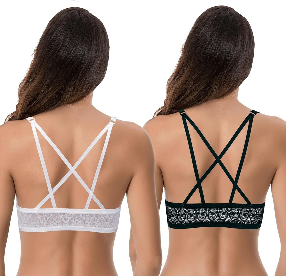 Curve Muse Attractive Push Up Front Closure Bra 38C 2-Pack Padded Underwire