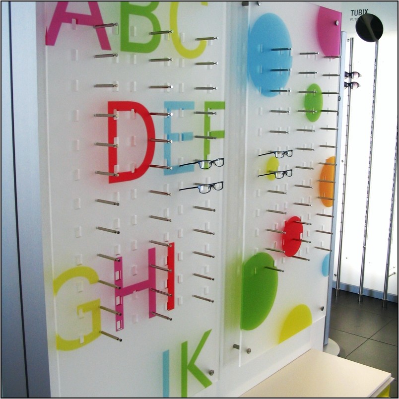 Wall mount Acrylic Optical Frame Display with Hardware - In Polar White (45F)