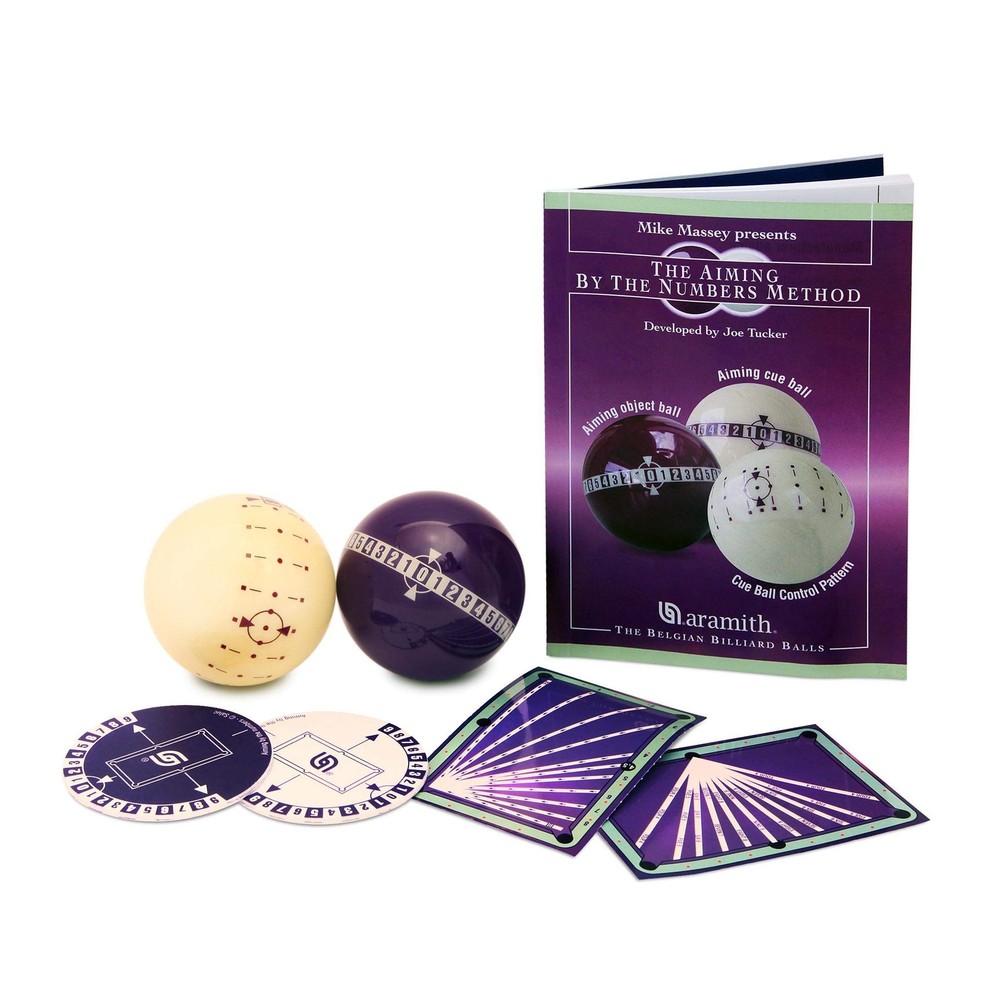 Genuine Training by The Numbers Learning/Aiming Pool/Billiards Ball Set