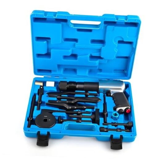 Air Hammer Chisel Kit, Multi-functional Pneumatic Hammer Set, 2100 BPM Air