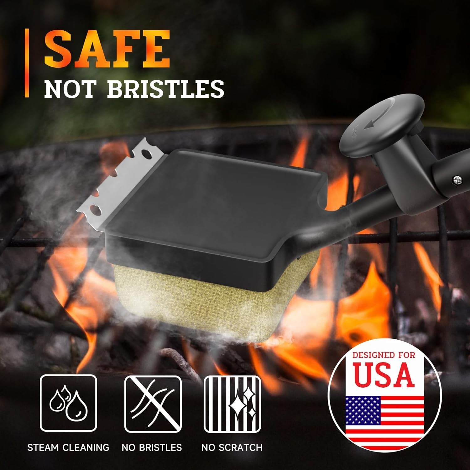 Grill Brush and Scraper, Bristle Free Steam Cleaning Safe for All Grill Types...