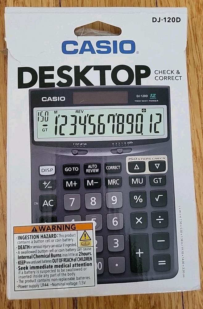 Casio DJ-120D Basic Calculator - New Open Box