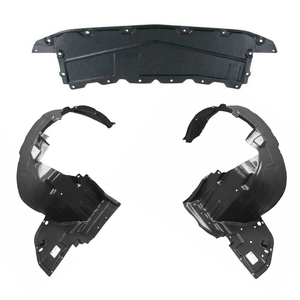 Fender Liner & Lower Engine Under Cover Set w/ Clips For 2012-2014 Versa Sedan