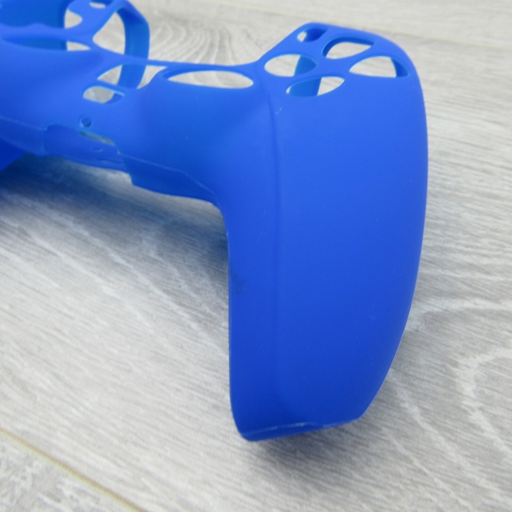 Silicone Grip Blue + (8) Multi Thumb Analog Caps For PS5 Controller Accessories