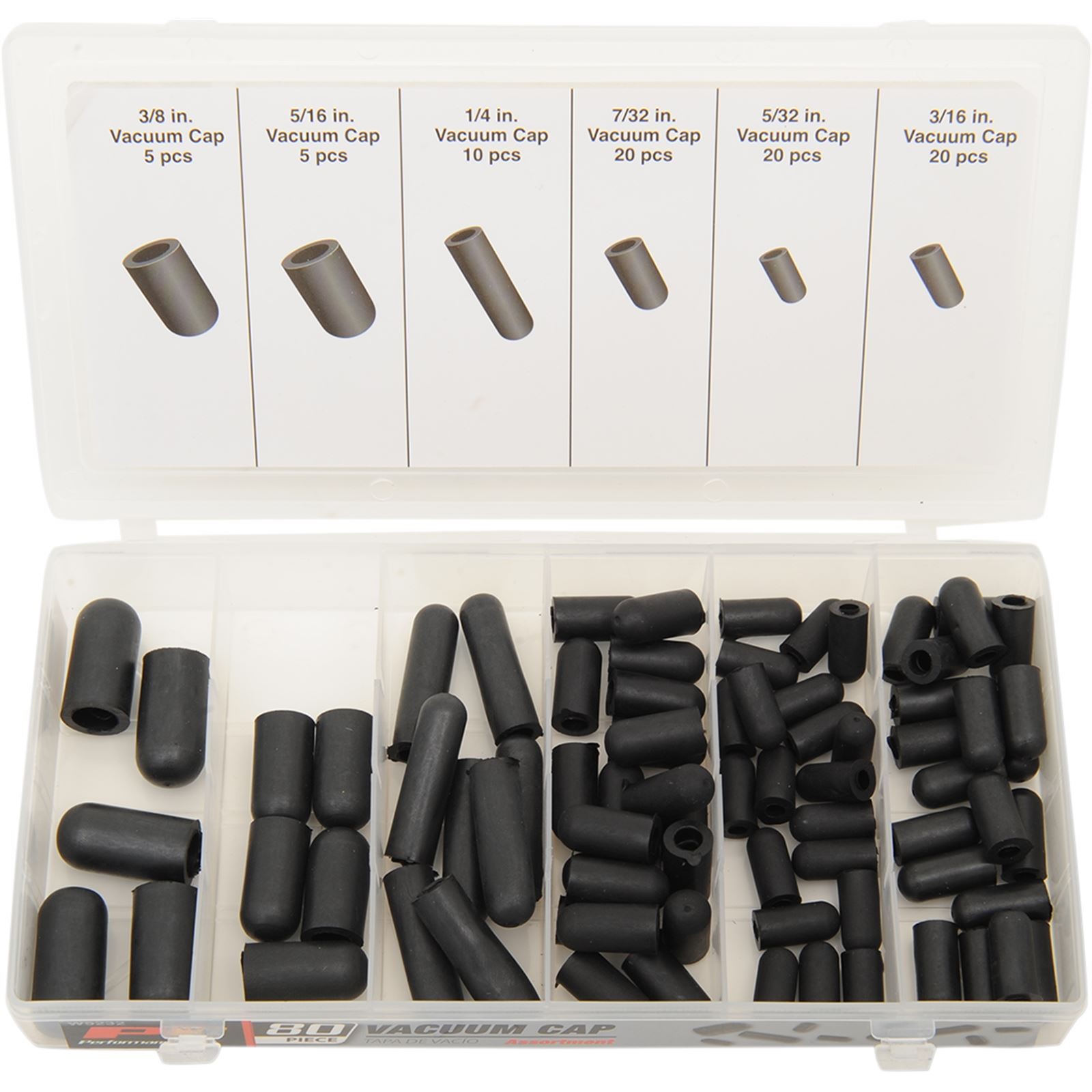 Performance Tool Vacuum Cap Assortment W5232