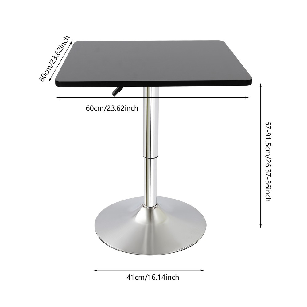 Bar Table 67-91.5cm Adjustable Height Modern Beside Bar Table Coffee Table