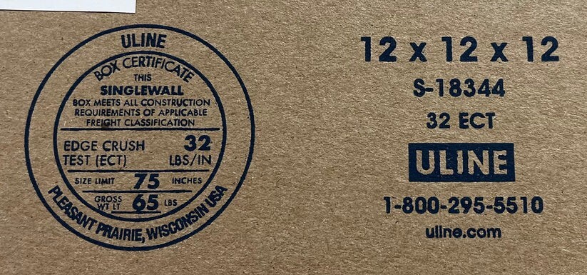 12" x 12" x 12" Cardboard Corrugated Box