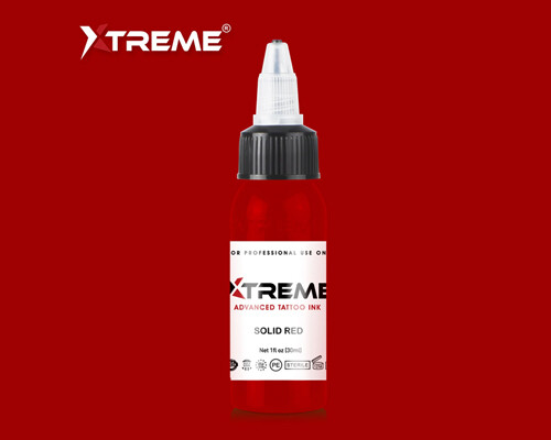 SOLID RED by Xtreme Ink Premium Quality Bright Solid Tattoo Color Pigment