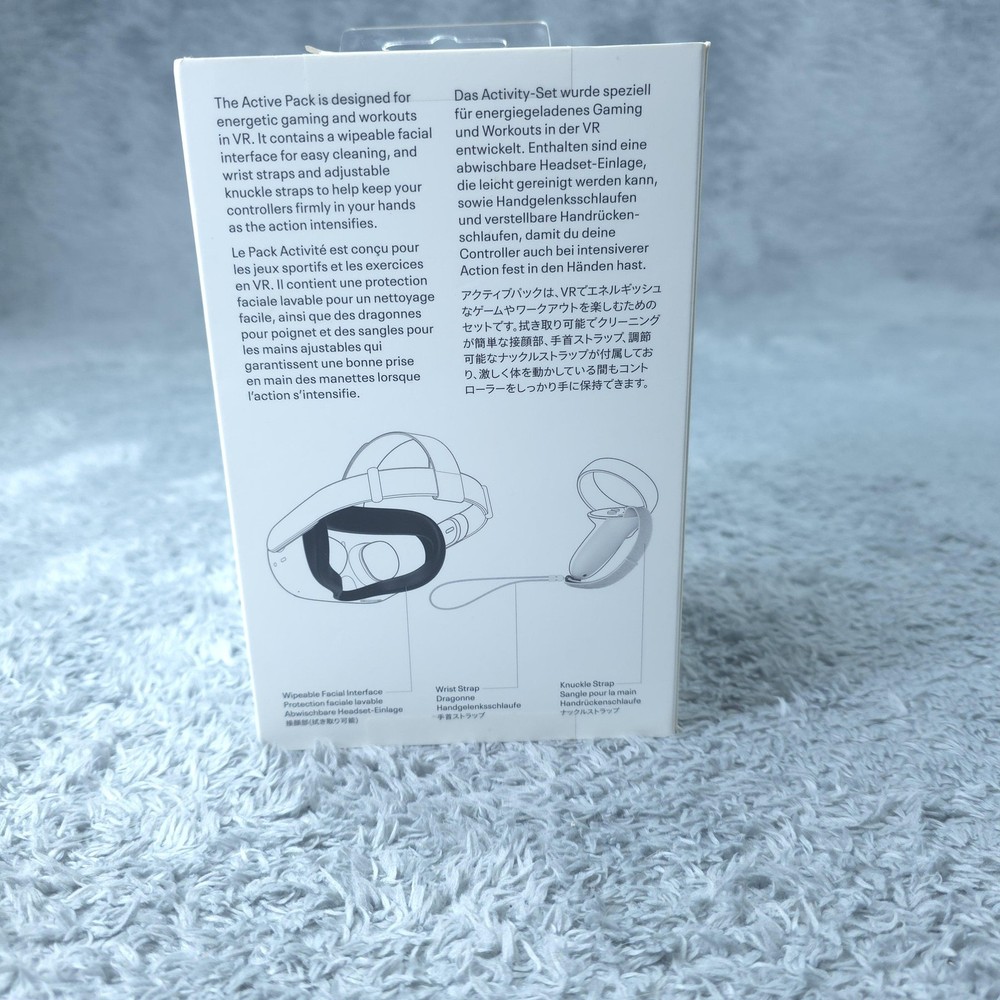 Meta Quest 2 Active Pack Wipeable Facial Interface Wrist & Knuckle Straps Oculus