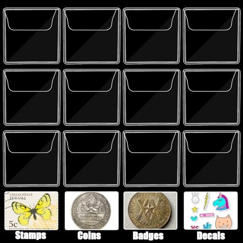 150Pcs Single Pocket Coin Flips Clear Coin Collector Protectors Rectangular
